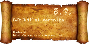 Békési Veronika névjegykártya
