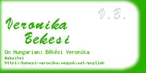 veronika bekesi business card
