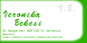 veronika bekesi business card